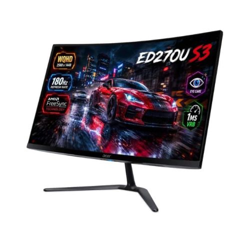 Acer ED270U S3 27 Inch WQHD 2560x1440 1500R Curved Gaming Backlit LED LCD Monitor